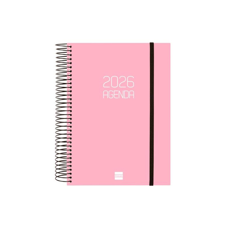 (742914526) FINOCAM AGENDA ESPIRAL OPAQUE E10-155X212MM 1DP TAPA PP ROSA 2026