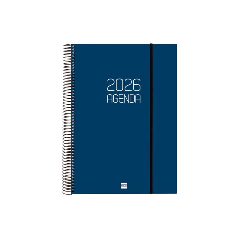 (742921026) FINOCAM AGENDA ESPIRAL OPAQUE E40-210X297MM 1DP TAPA PP AZUL 2026