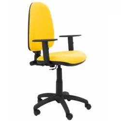 (04CPBALI100B10) PIQUERAS Y CRESPO SILLA AYNA GIRATORIA C.PERMANENTE BRAZOS REGULABLES TEJIDO BALI AMARILLO