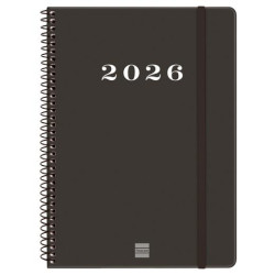 (743506026) FINOCAM AGENDA ESPIRAL MY E10-155X212MM SVH TAPA DURA NEGRO 2026