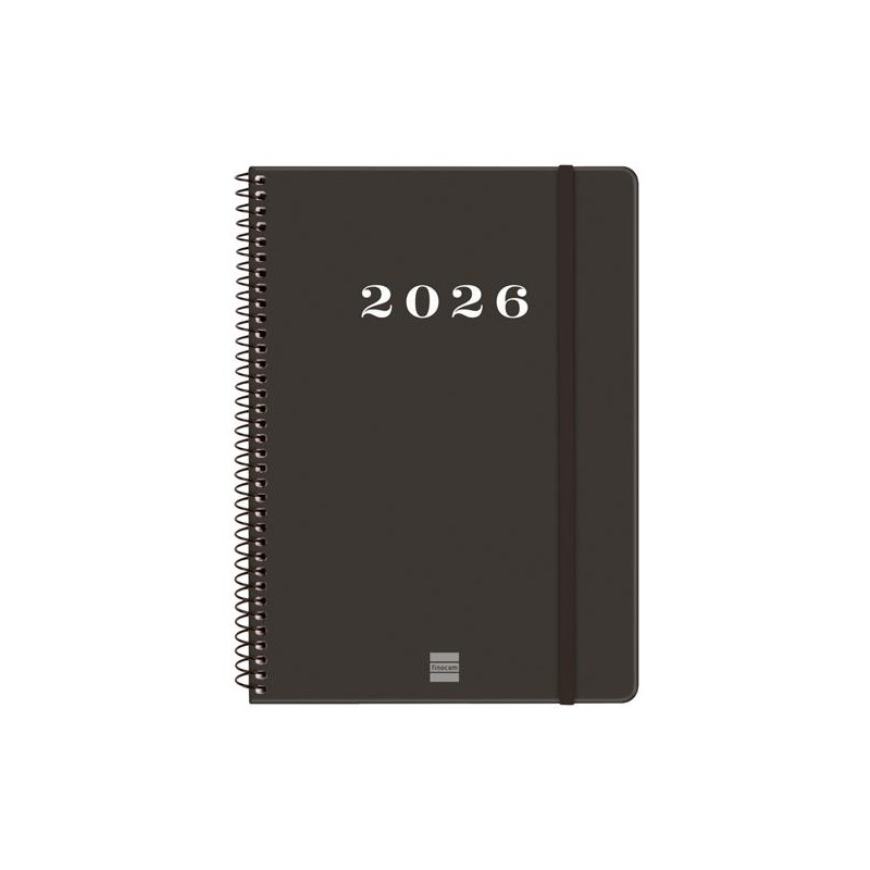 (743506026) FINOCAM AGENDA ESPIRAL MY E10-155X212MM SVH TAPA DURA NEGRO 2026