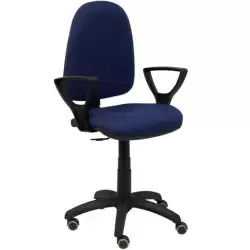 (04CPBALI200BGOLFRP) PIQUERAS Y CRESPO SILLA AYNA GIRATORIA C.PERMANENTE BRAZOS FIJOS TEJIDO BALI AZUL MARINO