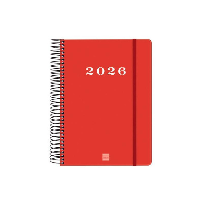 (743523026) FINOCAM AGENDA ESPIRAL MY E10-155X212MM 1DP TAPA DURA ROJO 2026