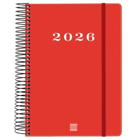 (743523026) FINOCAM AGENDA ESPIRAL MY E10-155X212MM 1DP TAPA DURA ROJO 2026