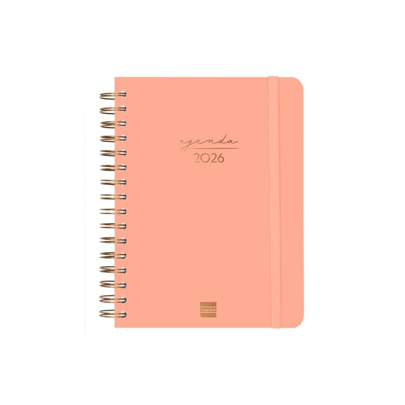 (762040526) FINOCAM AGENDA ESPIRAL ALMA E10-155X212MM 1DP TAPA DURA CORAL 2026