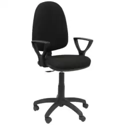 (04CPBALI840BGOLFRF) PIQUERAS Y CRESPO SILLA AYNA GIRATORIA BRAZOS FIJOS RUEDAS AUTOFRENANTES BALI NEGRO