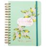 (770320226) FINOCAM AGENDA ESPIRAL THE FLOWER JOURNAL E10-155X212MM 1DP TAPA DURA VERDE 2026