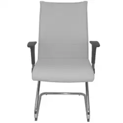 (208CPSPBL) PIQUERAS Y CRESPO SILLÓN CONFIDENTE PATÍN ALBACETE SIMILPIEL BLANCO