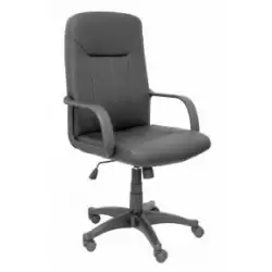 (261SPNE) PIQUERAS Y CRESPO SILLÓN DE DIRECCIÓN VILLA GIRATORIO BRAZOS FIJOS REGULABLE BASCULANTE NEGRO