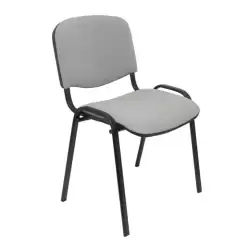 (26ARAN40) PIQUERAS Y CRESPO SILLA FIJA APILABLE ISO TAPIZADA ARAN GRIS CLARO - PACK DE 4