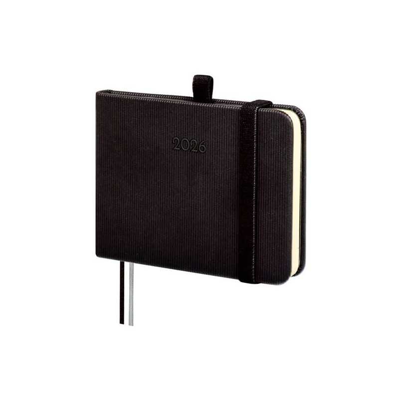 (881706026) FINOCAM AGENDA MÍNIMAL TEXTURA M0-104X73MM SVV TAPA DURA NEGRO 2026