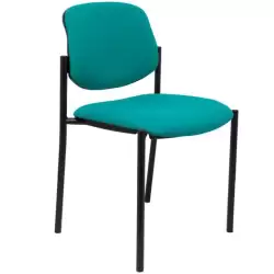 (27NBALI39) PIQUERAS Y CRESPO SILLA FIJA STYL S/BRAZOS CHASIS NEGRO TEJIDO BALI VERDE