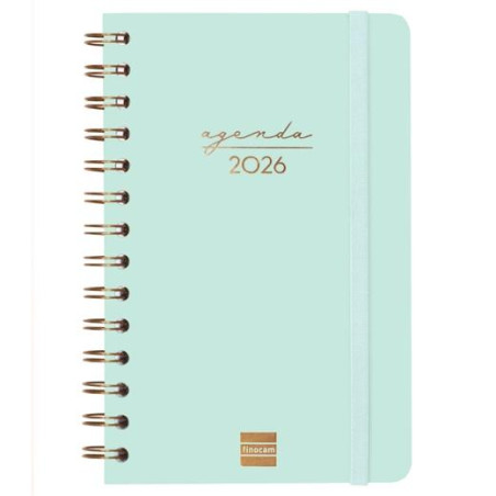 (762000326) FINOCAM AGENDA ESPIRAL ALMA E5-117X181MM SVH TAPA DURA MENTA 2026