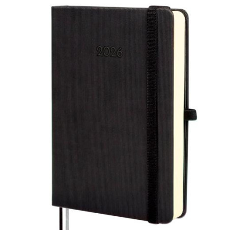 (881786026) FINOCAM AGENDA MÍNIMAL TEXTURA M4-118X168MM 1DP TAPA DURA NEGRO 2026