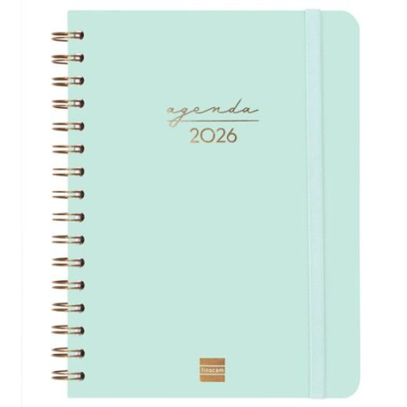 (762020326) FINOCAM AGENDA ESPIRAL ALMA E10-155X212MM SVH TAPA DURA MENTA 2026