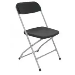 (PACK5314NE) PIQUERAS Y CRESPO PACK DE 5 SILLAS PLEGABLE ALUMINIO Y PP SIN BRAZOS NEGRO