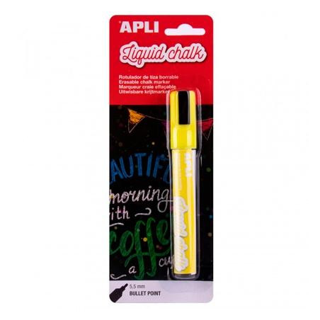 (13956) APLI MARCADOR DE TIZA LÍQUIDA PUNTA REDONDA 5