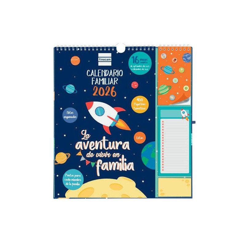 (540220126) FINOCAM CALENDARIO DE PARED PLUS 16 MESES 215X325 MV FAMILIAR 2025-2026