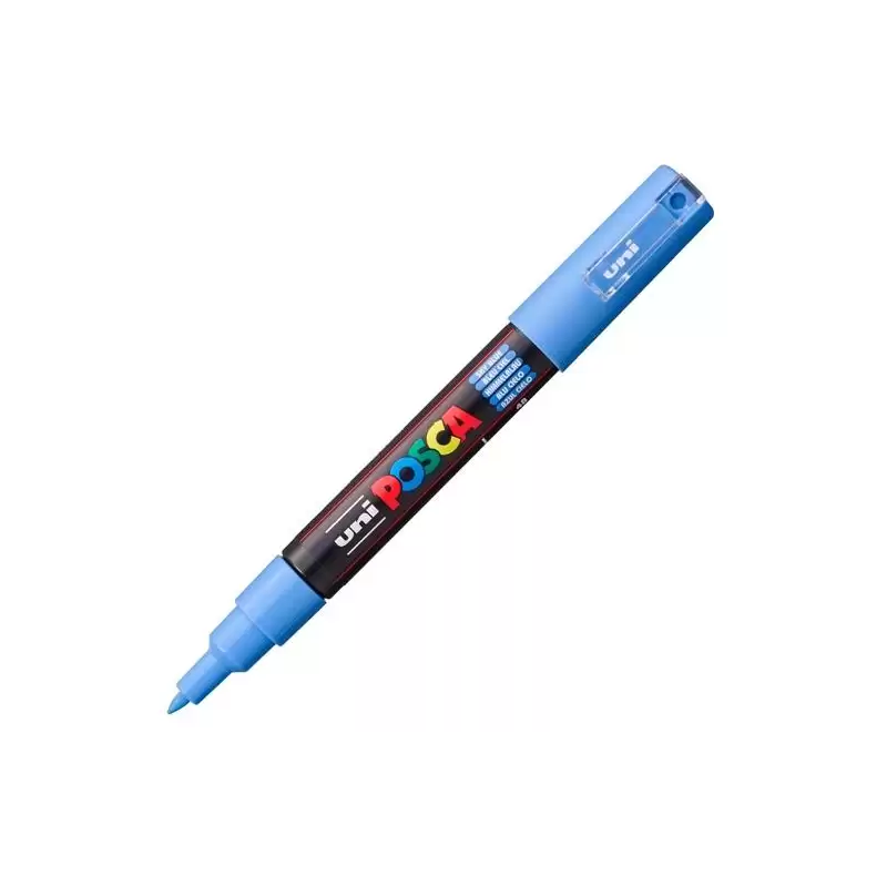 (285205000) POSCA MARCADOR  PC-1M NO PERMANENTE PUNTA FINA 0.7-1MM AZUL CIELO
