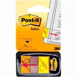(7000144931) POST-IT INDEX 680 SIMBOLO FIRMA DISPENSADOR 1X50 AMARILLO -12U-