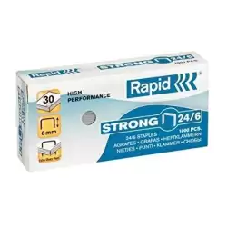 (24855800) RAPID GRAPAS STRONG 24/6 GALVANIZADAS -CAJA DE 1000-