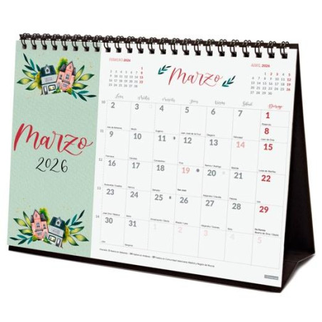 (780325426) FINOCAM CALENDARIO DE SOBREMESA PARA ESCRIBIR S-210X150MM MV IMÁGENES THE FLOWER JOURNAL 2026