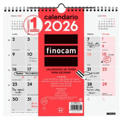 (780060026) FINOCAM CALENDARIO DE PARED PARA ESCRIBIR M-265X245MM MV NEUTRO 2026