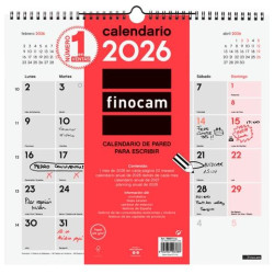 (780070026) FINOCAM CALENDARIO DE PARED PARA ESCRIBIR L-340X320MM MV NEUTRO 2026