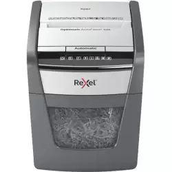 (2020050XEU) REXEL DESTRUCTORA AUTOMÁTICA OPTIMUN AUTOFEED + 50X 20L CORTE PARTÍCULAS NEGRO