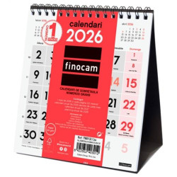 (780130026) FINOCAM CALENDARIO DE SOBREMESA NÚMEROS GRANDES XS-140X150MM MV NEUTRO 2026 CATALÁN