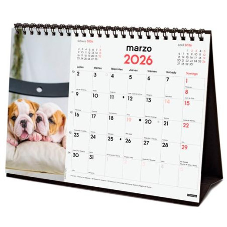 (780323726) FINOCAM CALENDARIO DE SOBREMESA PARA ESCRIBIR S-210X150MM MV IMÁGENES CACHORROS 2026