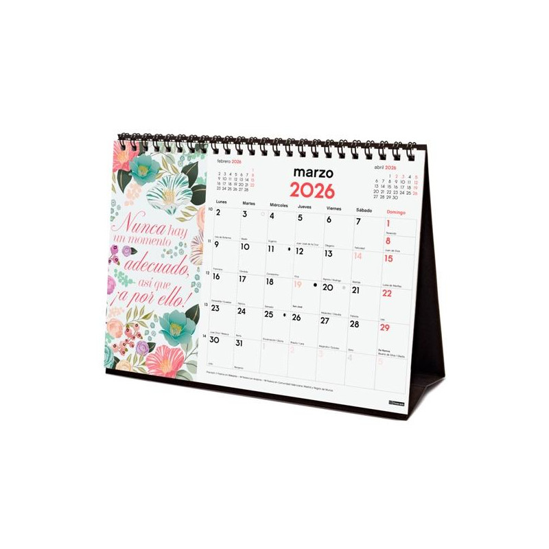 (780324926) FINOCAM CALENDARIO DE SOBREMESA PARA ESCRIBIR S-210X150MM MV IMÁGENES FRASES MOTIVADORAS 2026