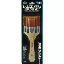 (RART-140) ROYAL LANGNICKEL SET DE 3 BROCHAS DE PELO TAKLON RUBIO
