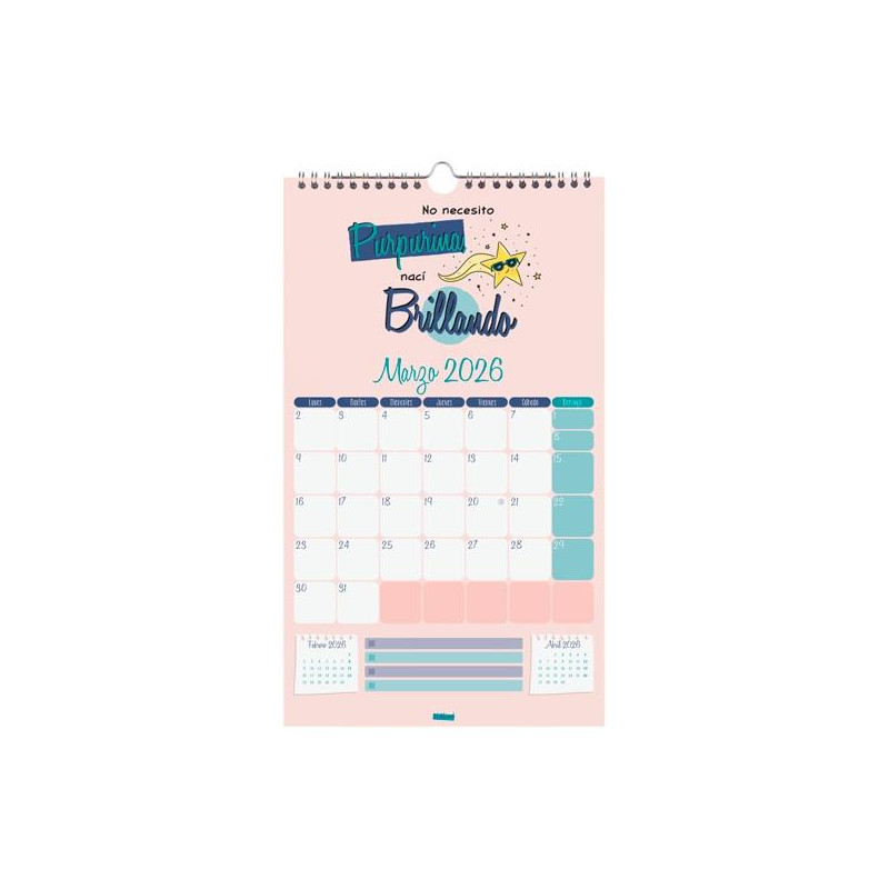 (785120026) FINOCAM CALENDARIO DE PARED BASIC 210X360MM MV TALKUAL ICÓNICO 2026