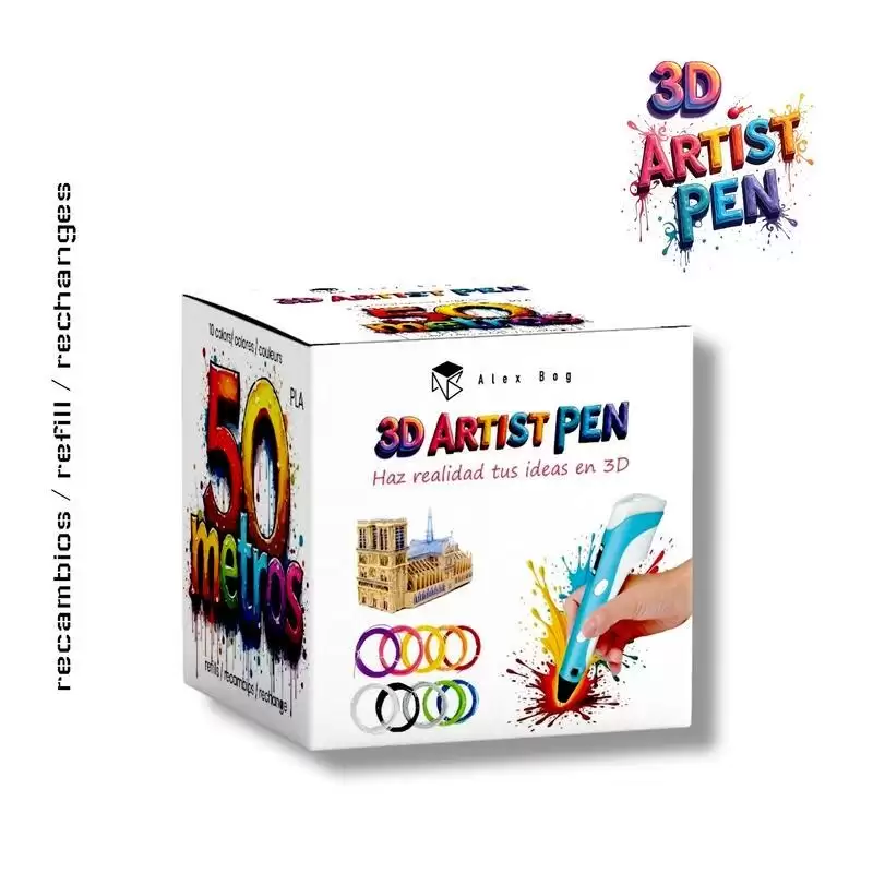 (AB-0310) ROYMART RECAMBIOS BOLI 3D 50 MTS. 10 COLORES