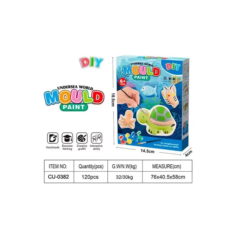 (CU-0382) ROYMART SET DE PINTURA MOLDE TURTLE AND FRIENDS