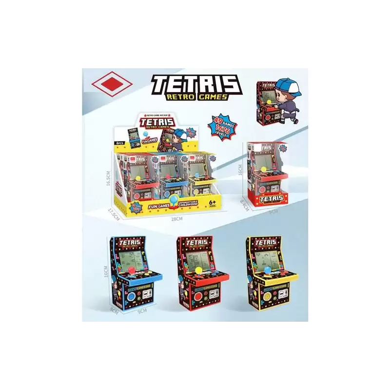 (ECI-2252) ROYMART MAQUINAS MARCIANITOS TETRIS 49 JUEGOS EXPOSITOR 6 UD