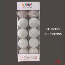 (NH-802) ROYMART SET 20 GUIRNALDAS POPPINS BLANCAS
