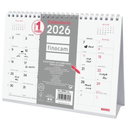 (787027326) FINOCAM CALENDARIO DE SOBREMESA PARA ESCRIBIR S-210X150MM MV CHIC BLANCO 2026