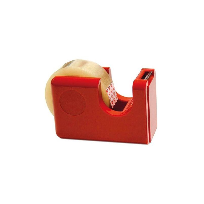 (87700200) FIXO CINTA ADHESIVA JUNIOR ROLLO 19MM X 33M + PORTARROLLOS DISPENSADOR CARAMELO