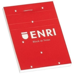 (400032069) ENRI BLOC DE NOTAS GRAPADO 80H A4 4X4 T/BLANDA ROJO
