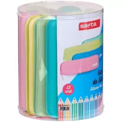 (312089974) SAFTA SET DE 12 PORTATODOS ESTRECHOS SILICONA COLORES SURTIDOS