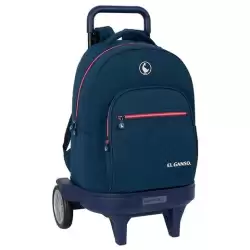 (612409218) SAFTA MOCHILA GRANDE C/RUEDAS COMPACT EVOLUTION EXTRAÍBLE EL GANSO "CLASSIC" AZUL