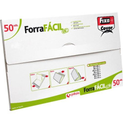 (01004400) FIXO FORRO LIBROS FORRAFÁCIL ECO AJUSTABLE PP 295X520MM CAJA 50 UD