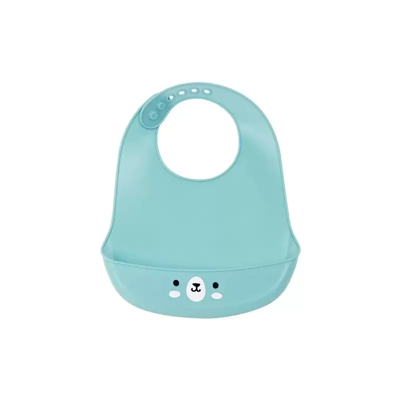 (822105922) SAFTA BABERO DE SILICONA "BEAR" BLUE