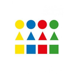 (00993) APLI GOMETS GEOMÉTRICOS PEQUEÑOS PERMANENTES COLORES SURTIDOS -BLISTER DE 12H-