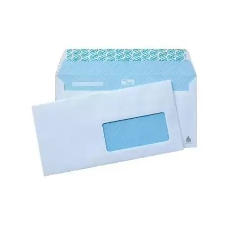 (247726) SAM SOBRE AMERICANO OPEN-115 VD AUTOADHESIVO CON TIRA DE SILICONA 115X225 90 GRAMOS VENTANA DERECHA OFFSET BLANCO 50...