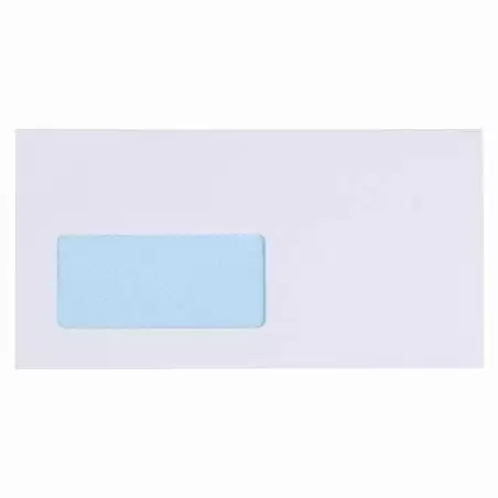 (247759) SAM SOBRE AMERICANO OPEN-115 VI AUTOADHESIVO CON TIRA DE SILICONA 115X225 90 GRAMOS VENTANA IZQUIERDA OFFSET BLANCO ...