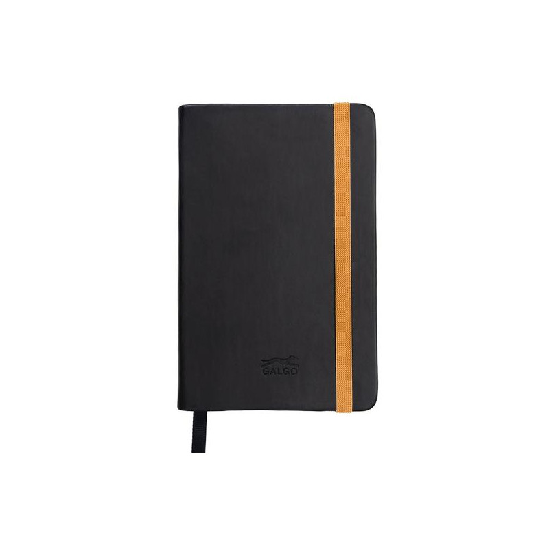 (16270710) GALGO CUADERNO DE NOTAS A6 80H LISO TAPA DURA NEGRO