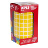 (04871) APLI GOMETS CUADRADOS 10MM ROLLO AMARILLO -ROLLO 6372 UNIDADES-